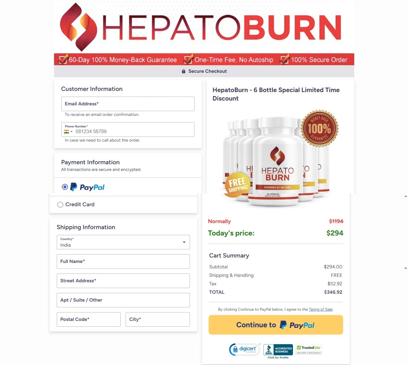 Hepatoburn Order